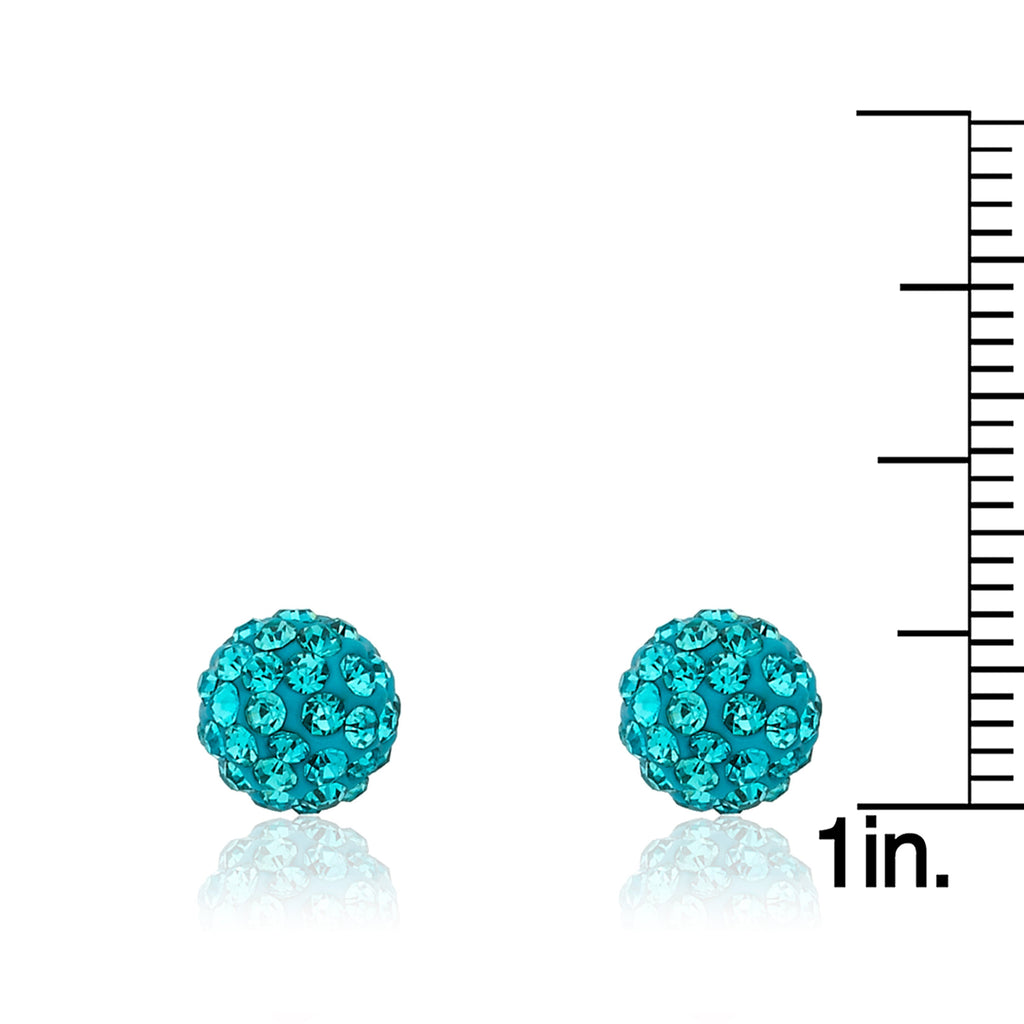 Crystal Ball Stud Earrings