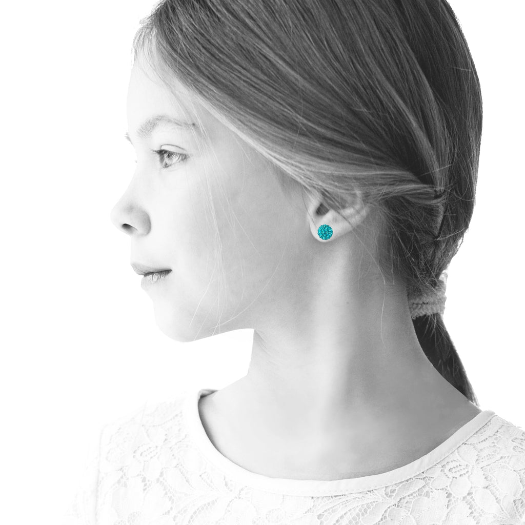 Crystal Ball Stud Earrings