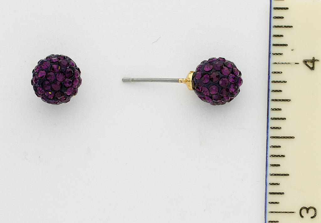 Crystal Ball Stud Earrings
