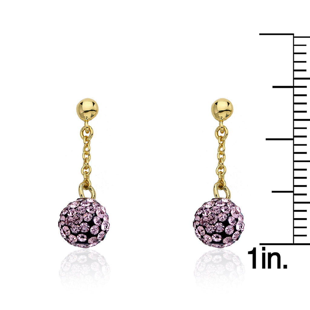 Crystal Ball Chain Earring