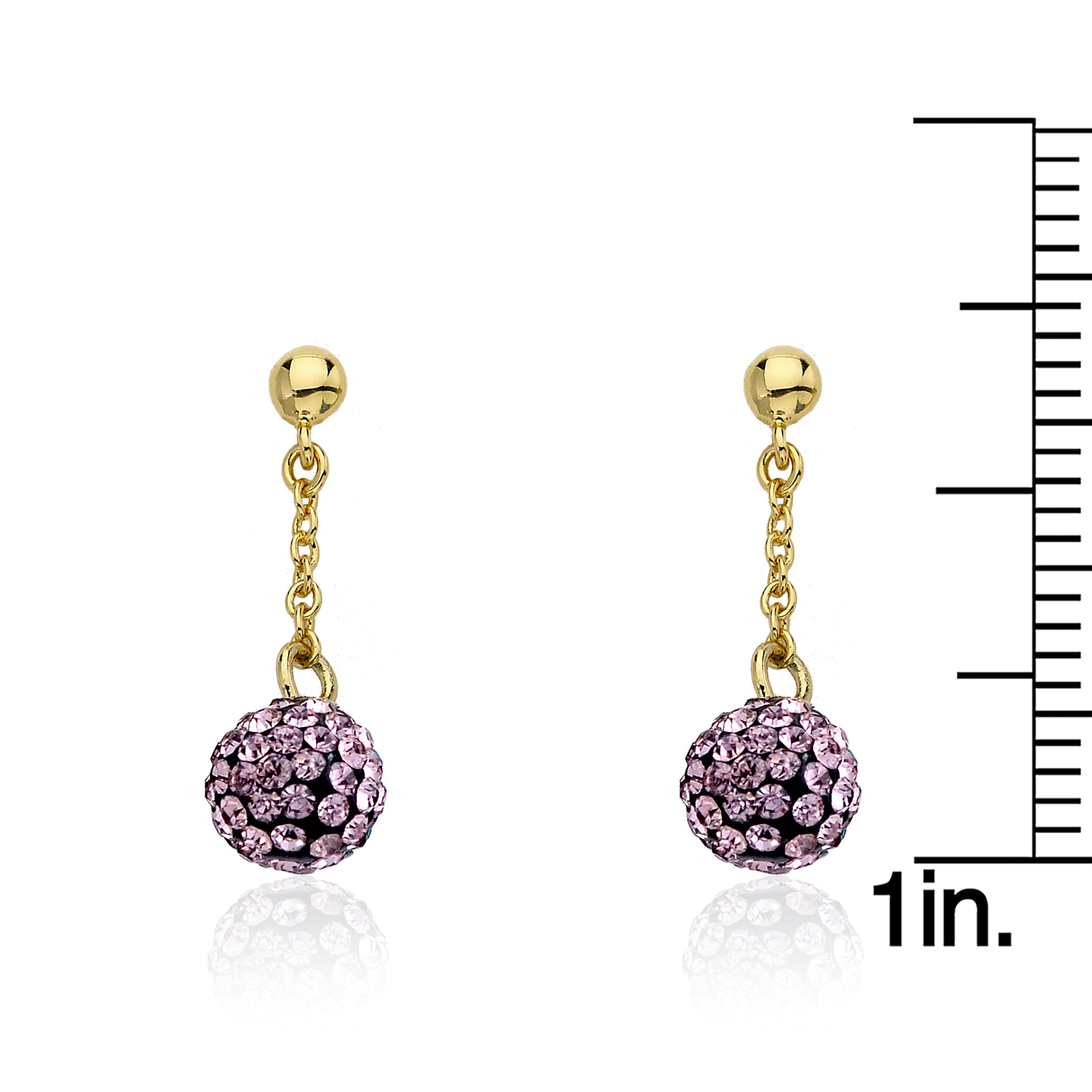 Crystal Ball Chain Earring