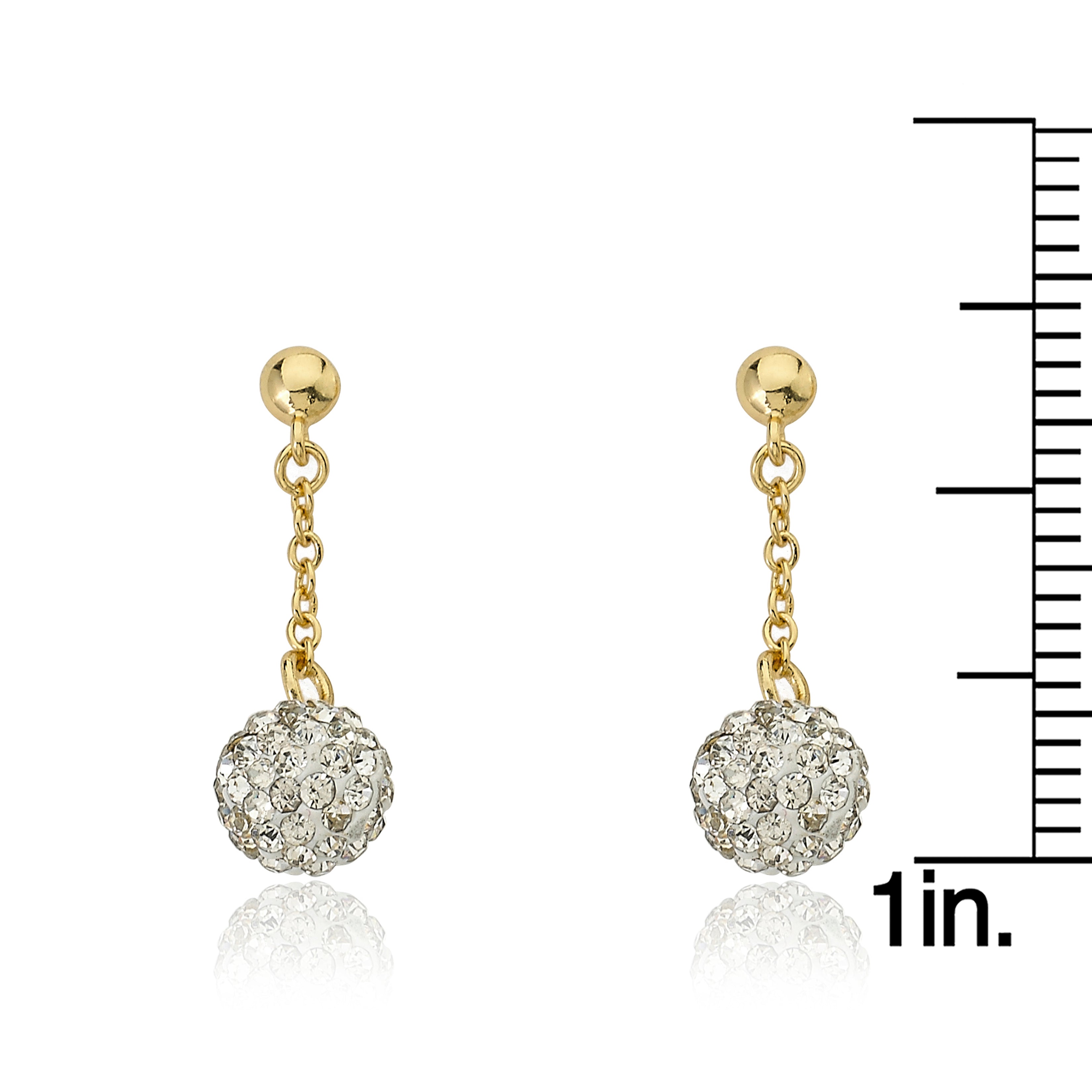 Crystal Ball Chain Earring