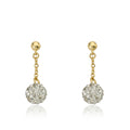 Crystal Ball Chain Earring