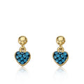 Crystal Dangle Heart Earring