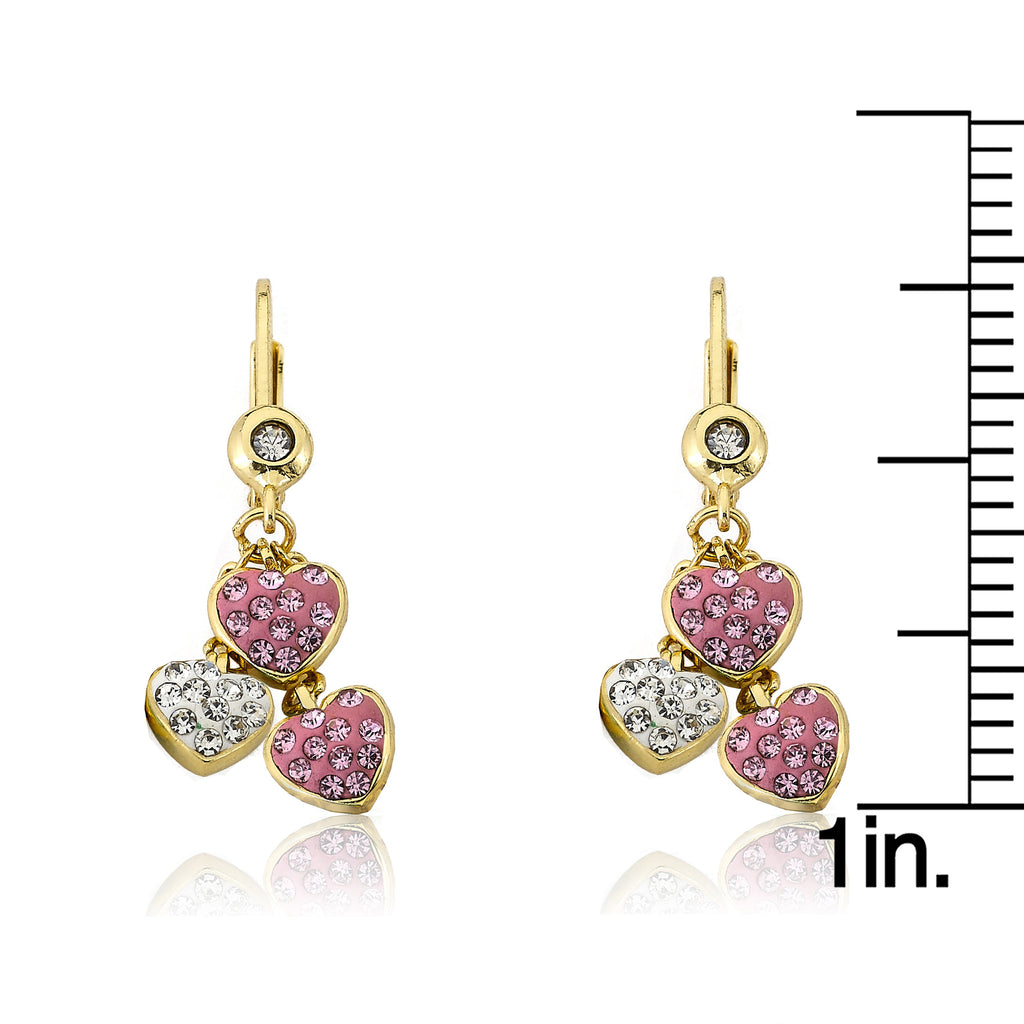 Heart Of Jewels Crystal Dangle Heart Earring