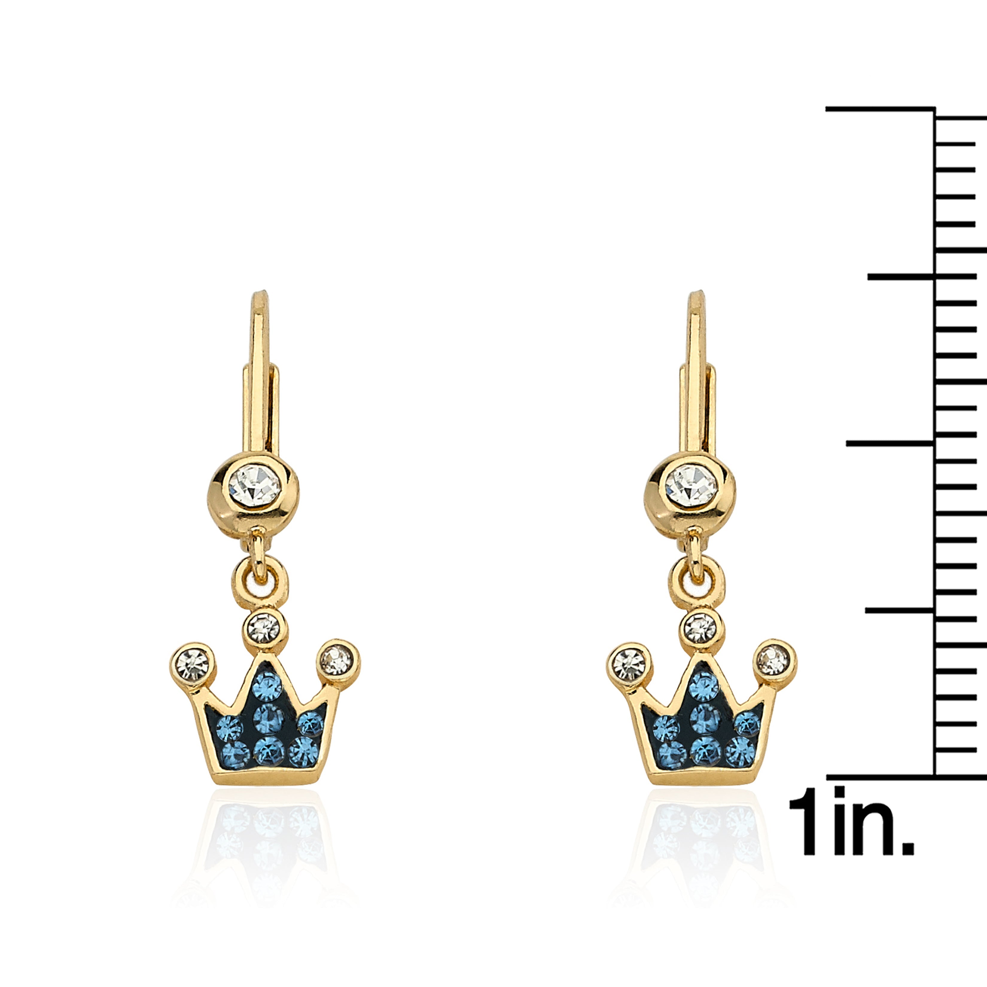 Crystal Crown Dangle Earring