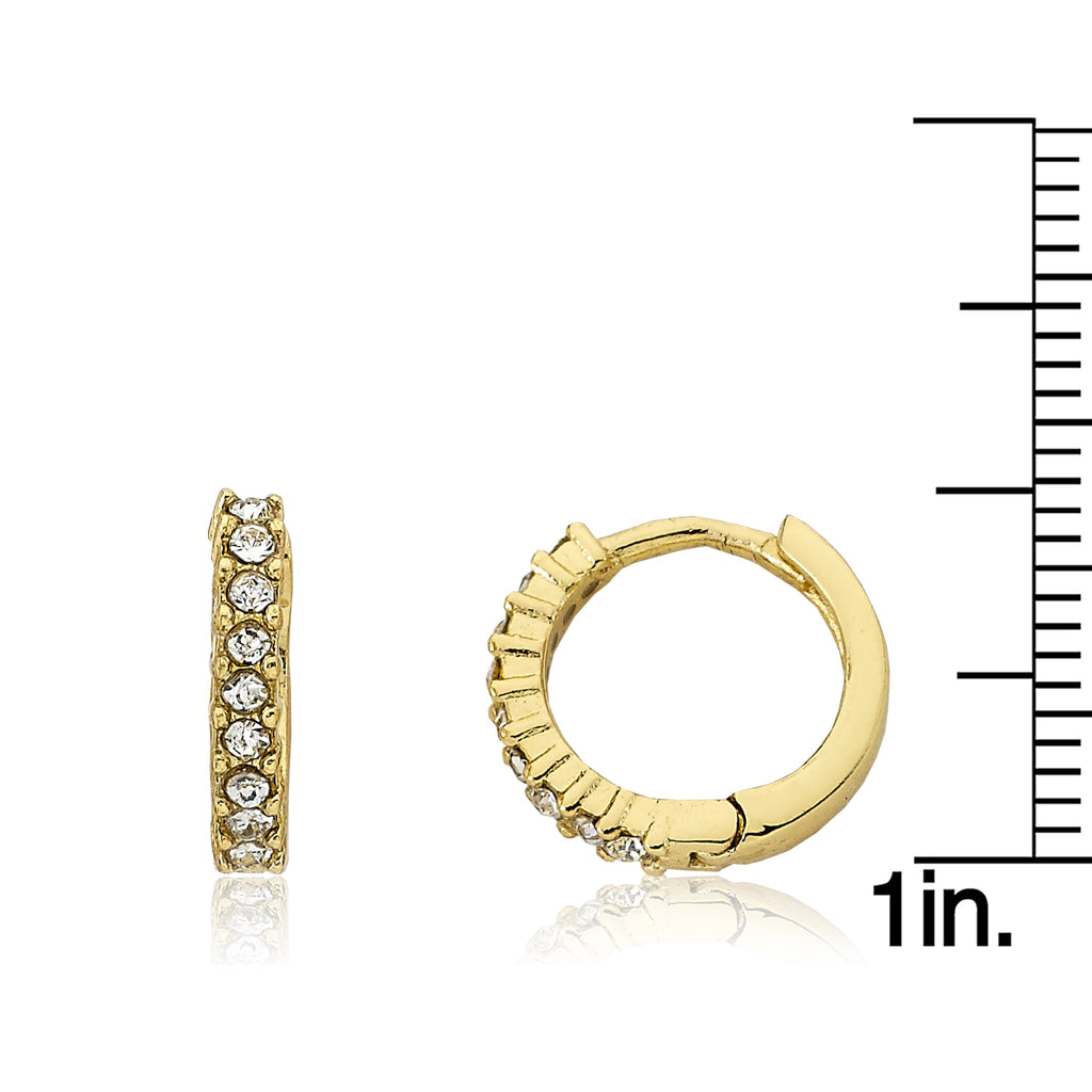 Tiny Crystal Huggy Earring