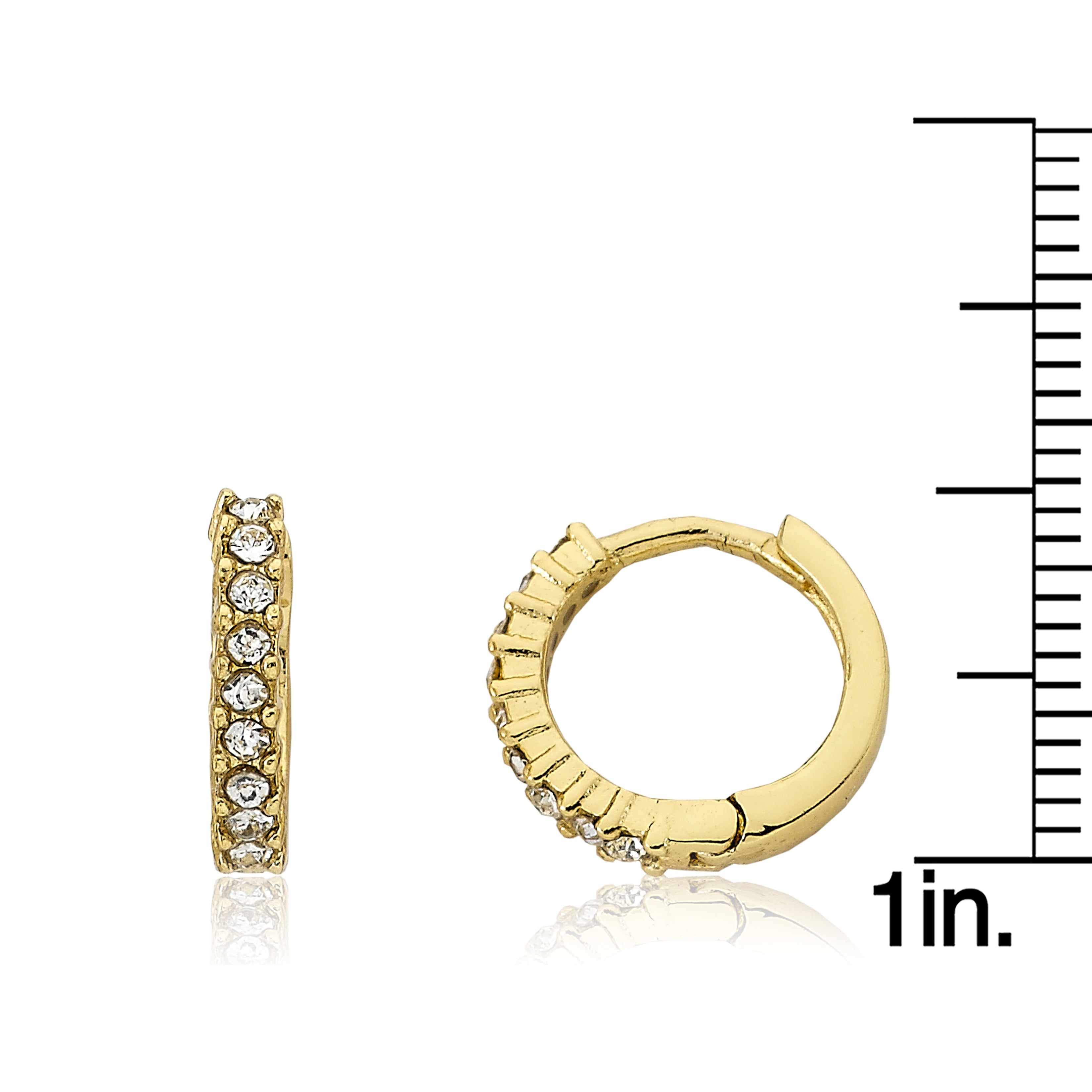 Tiny Crystal Huggy Earring