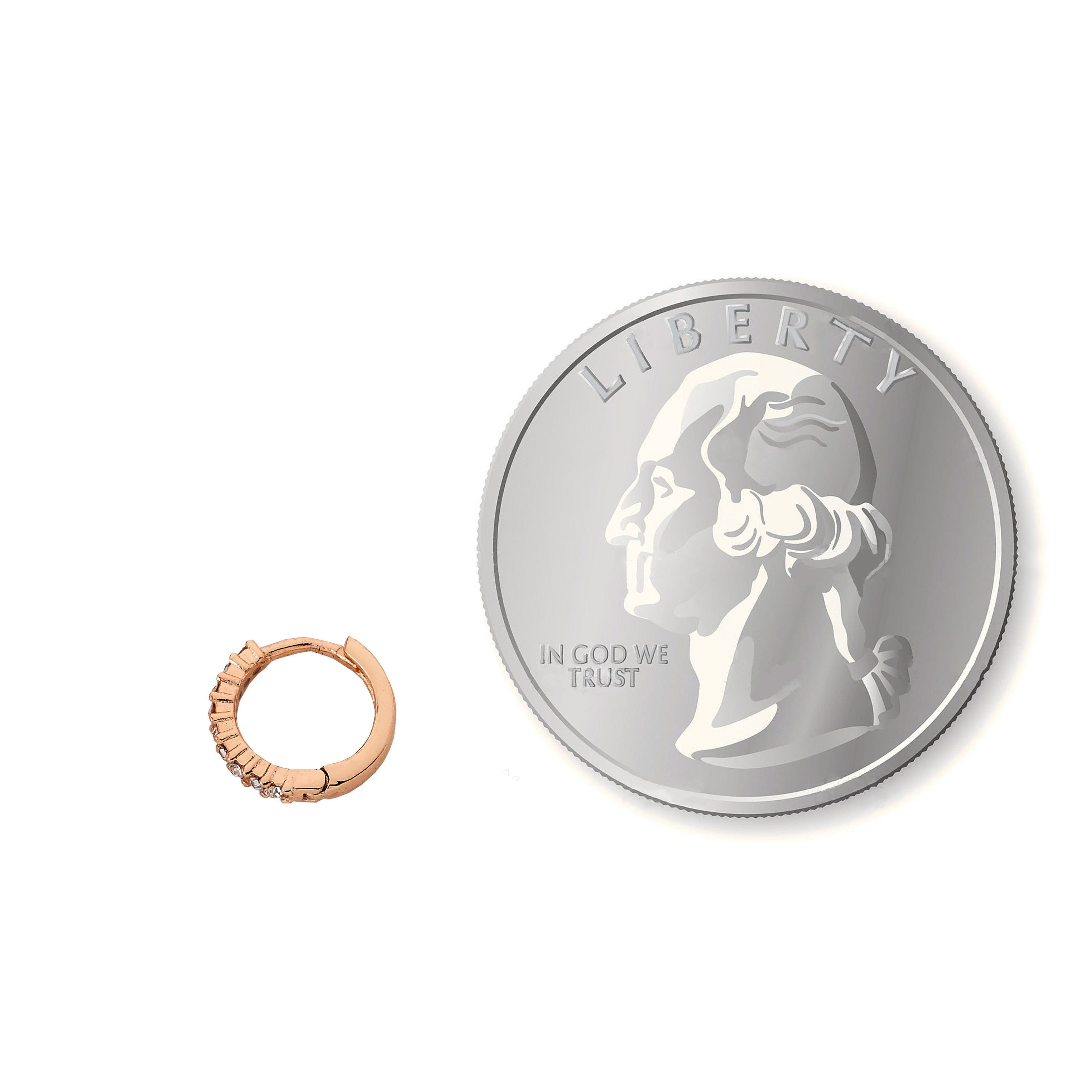 Tiny Crystal Huggy Earring
