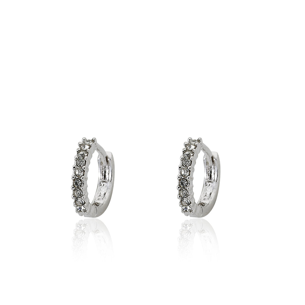 Tiny Crystal Huggy Earring