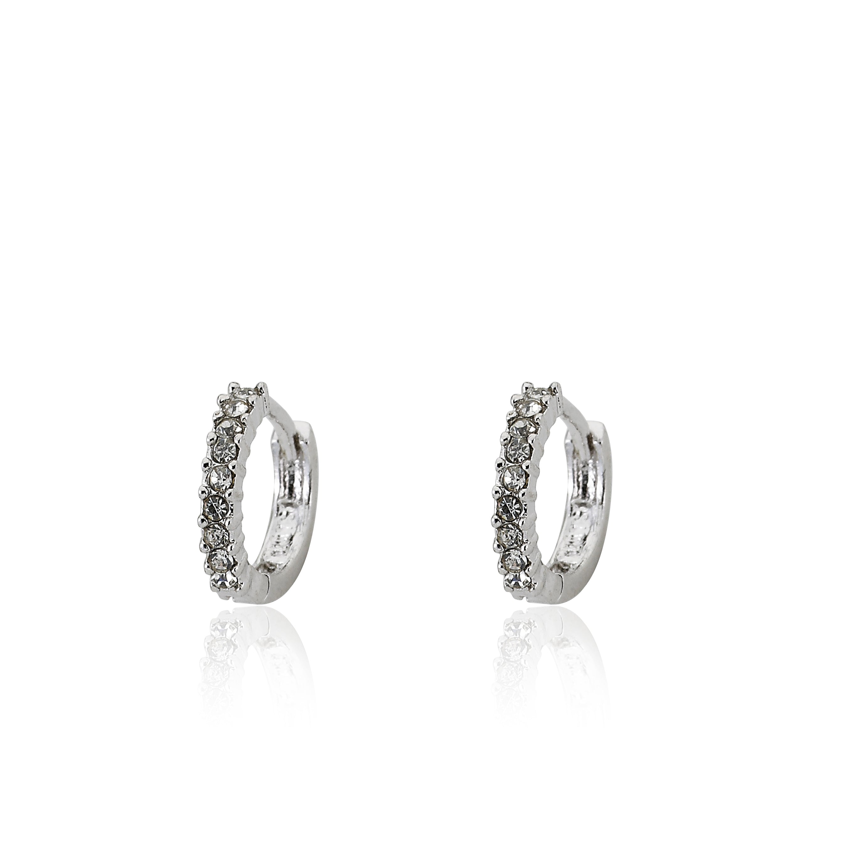 Tiny Crystal Huggy Earring