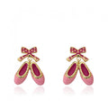 14K Gold Plated BALLET BEAUTY Ballet Shoes Dangle Earring
