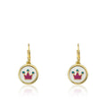 Coin Crown Dangle Earring