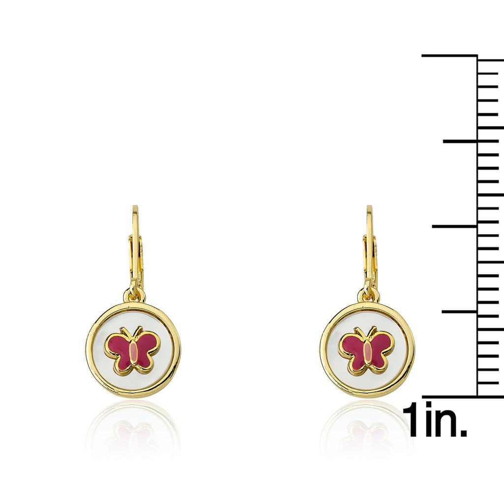 Coin Butterfly Dangle Earring