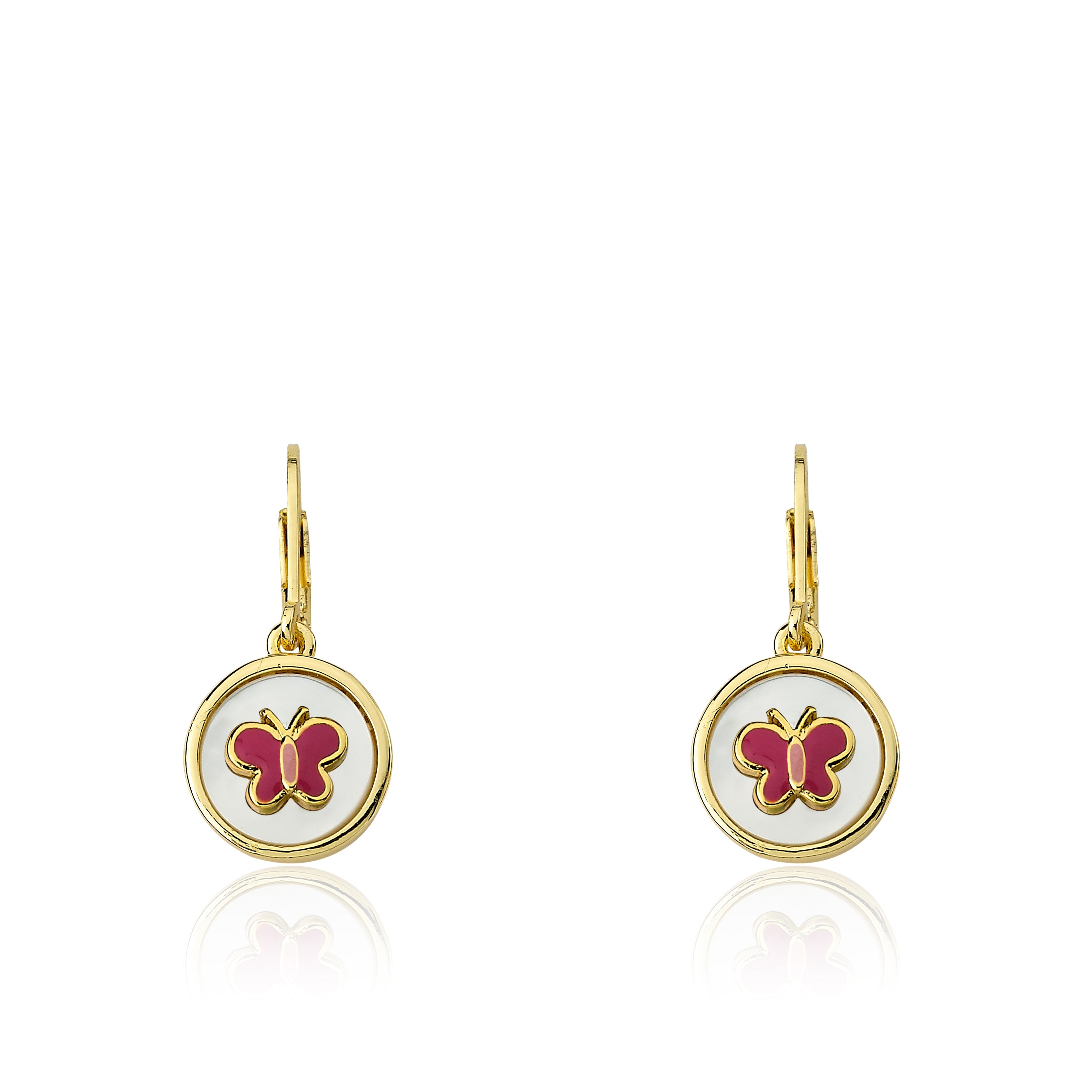 Coin Butterfly Dangle Earring