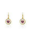 Coin Heart Dangle Earring
