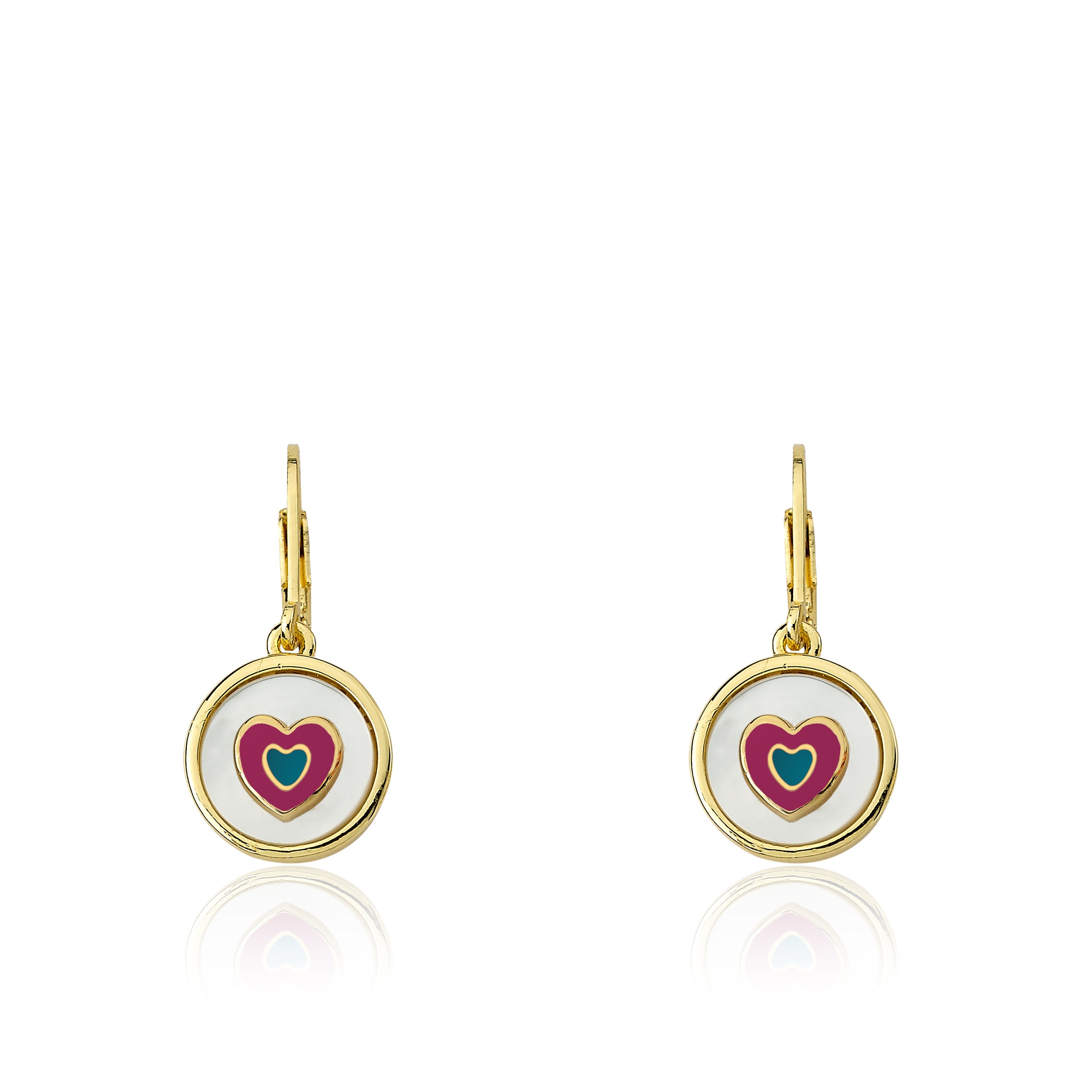 Coin Heart Dangle Earring