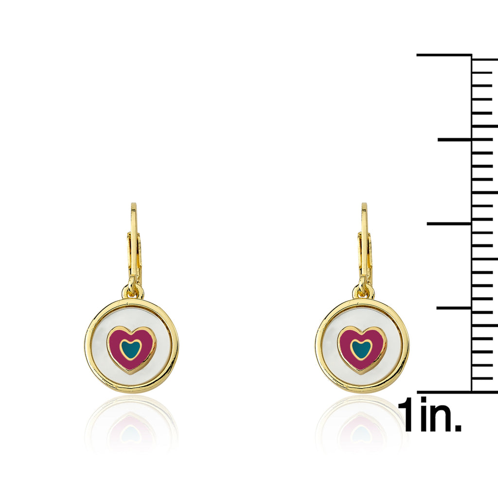 Coin Heart Dangle Earring