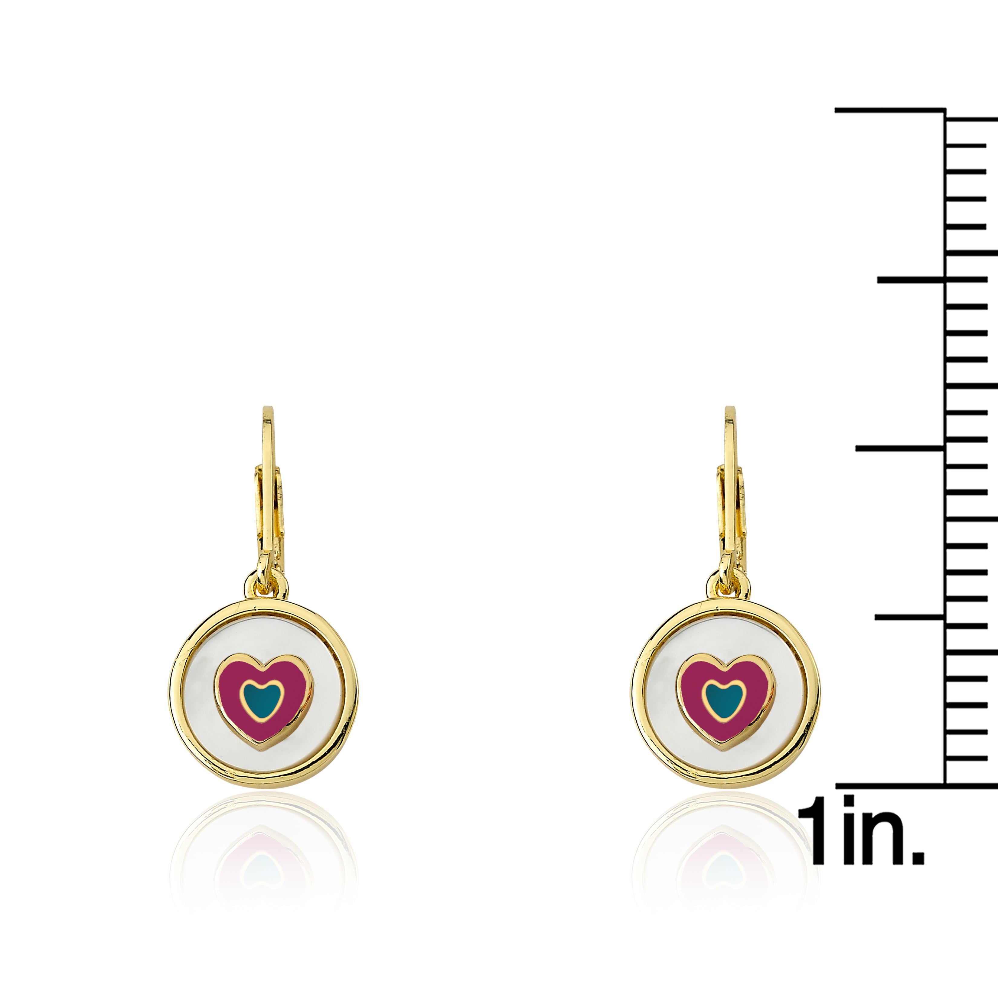 Coin Heart Dangle Earring