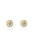 Pearl Cz Heart Earring