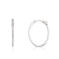 Rhodium Plated Retro Classic U Hoop Earrings