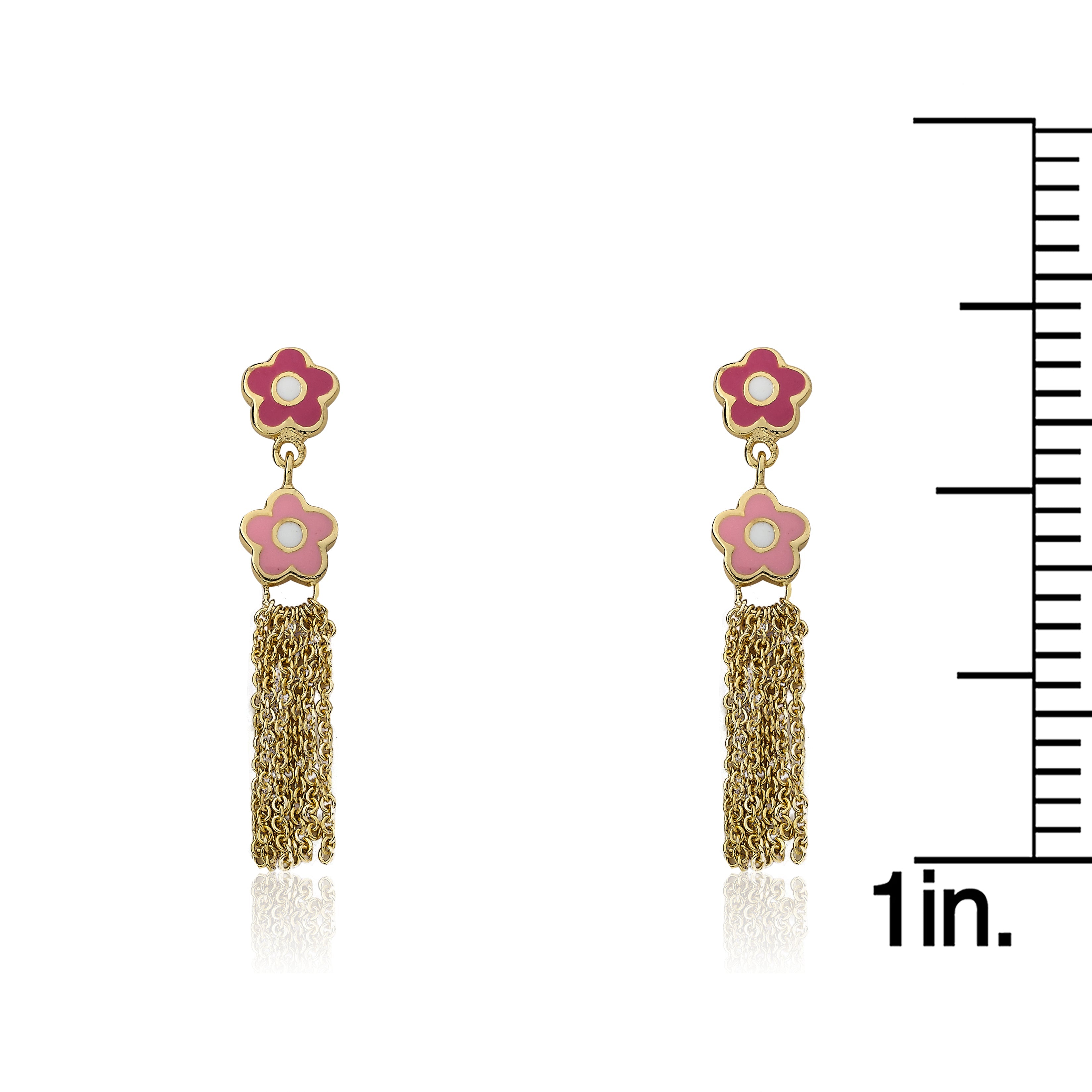Pink Tassel Earring