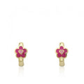 Flower Huggy Earring
