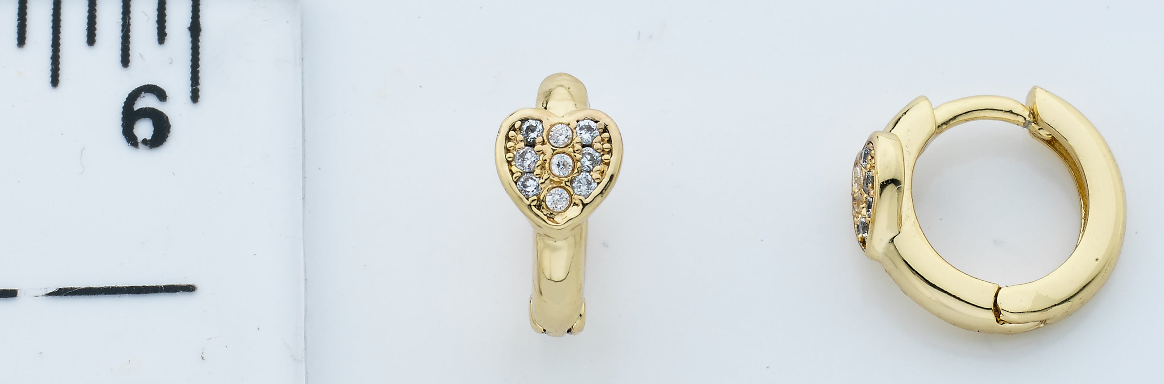 Cz Heart Baby Earring