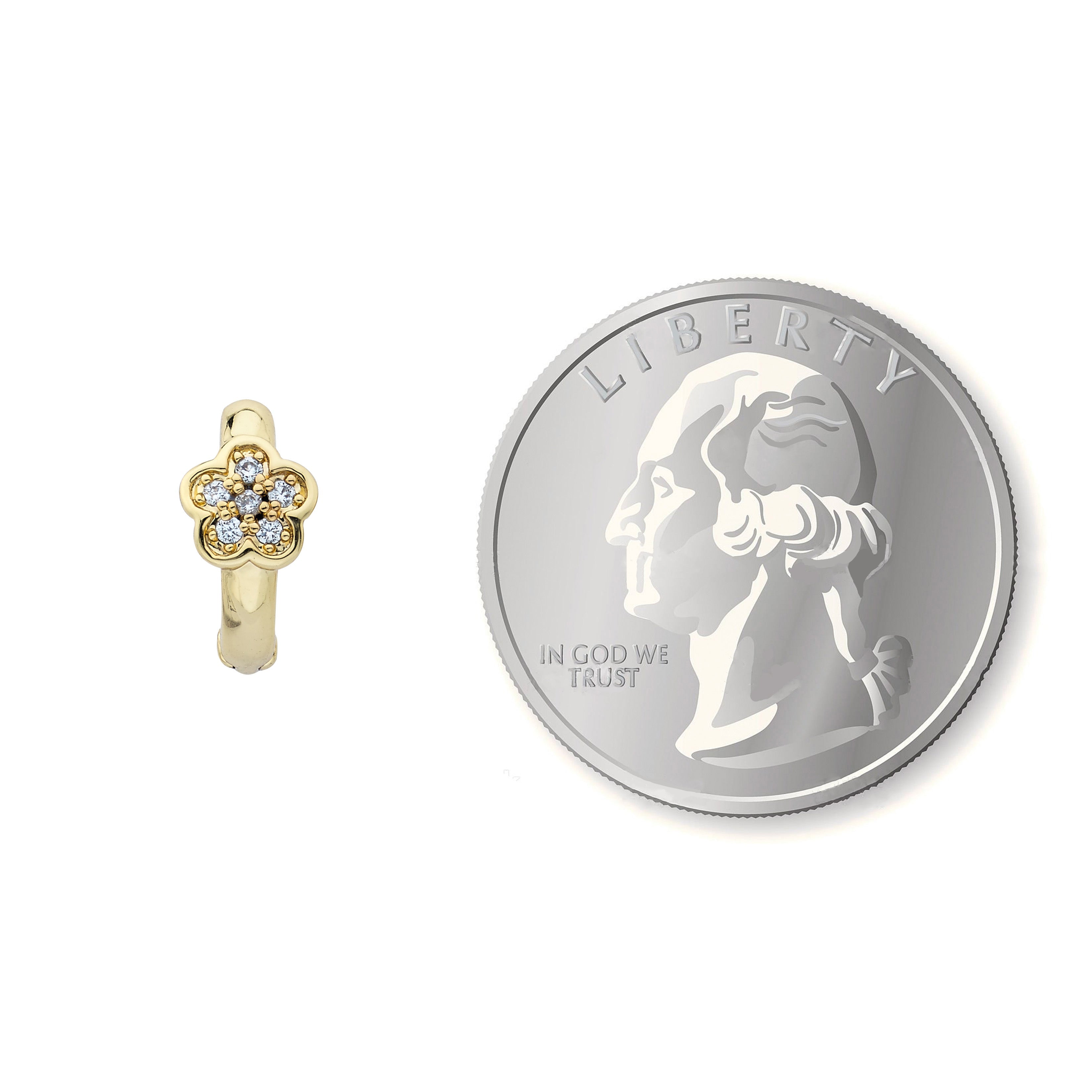 Cz Flower Baby Earring