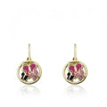 Enamel Butterfly Circle Earring