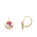 Enamel Heart Circle Earring