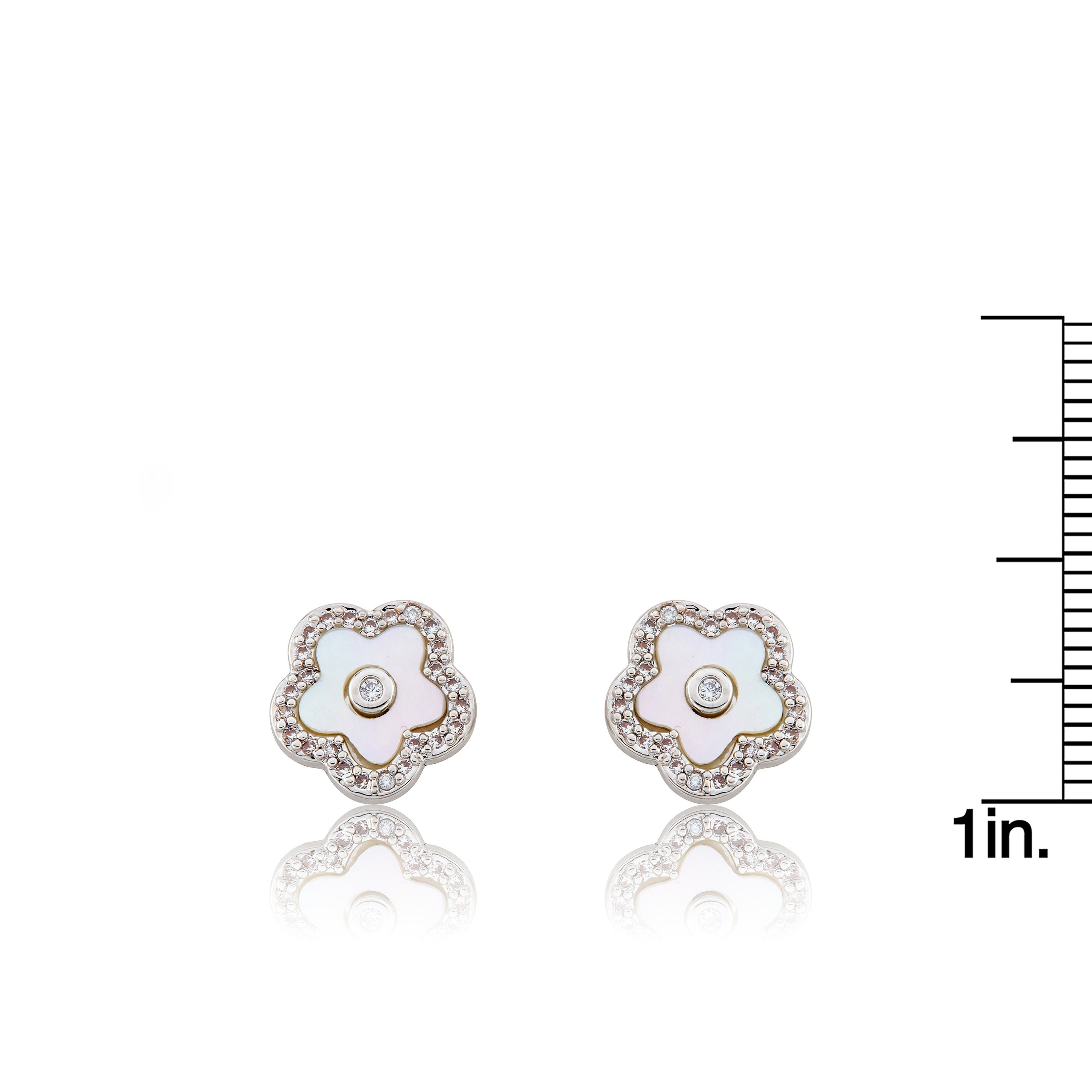 LMTS Classic! Mother Of Pearl Flower Stud Earring