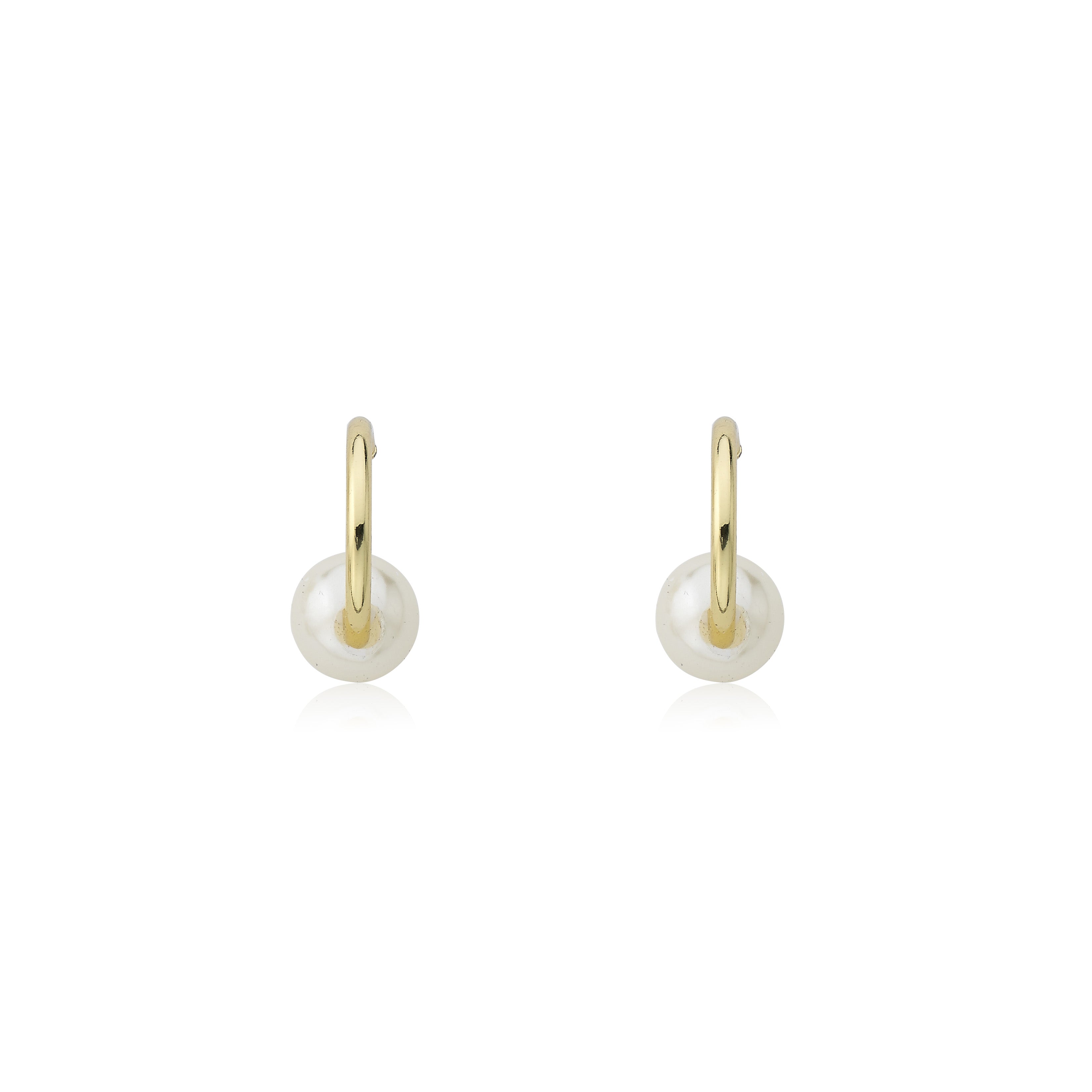 Pearl Slide On Hoop Earring