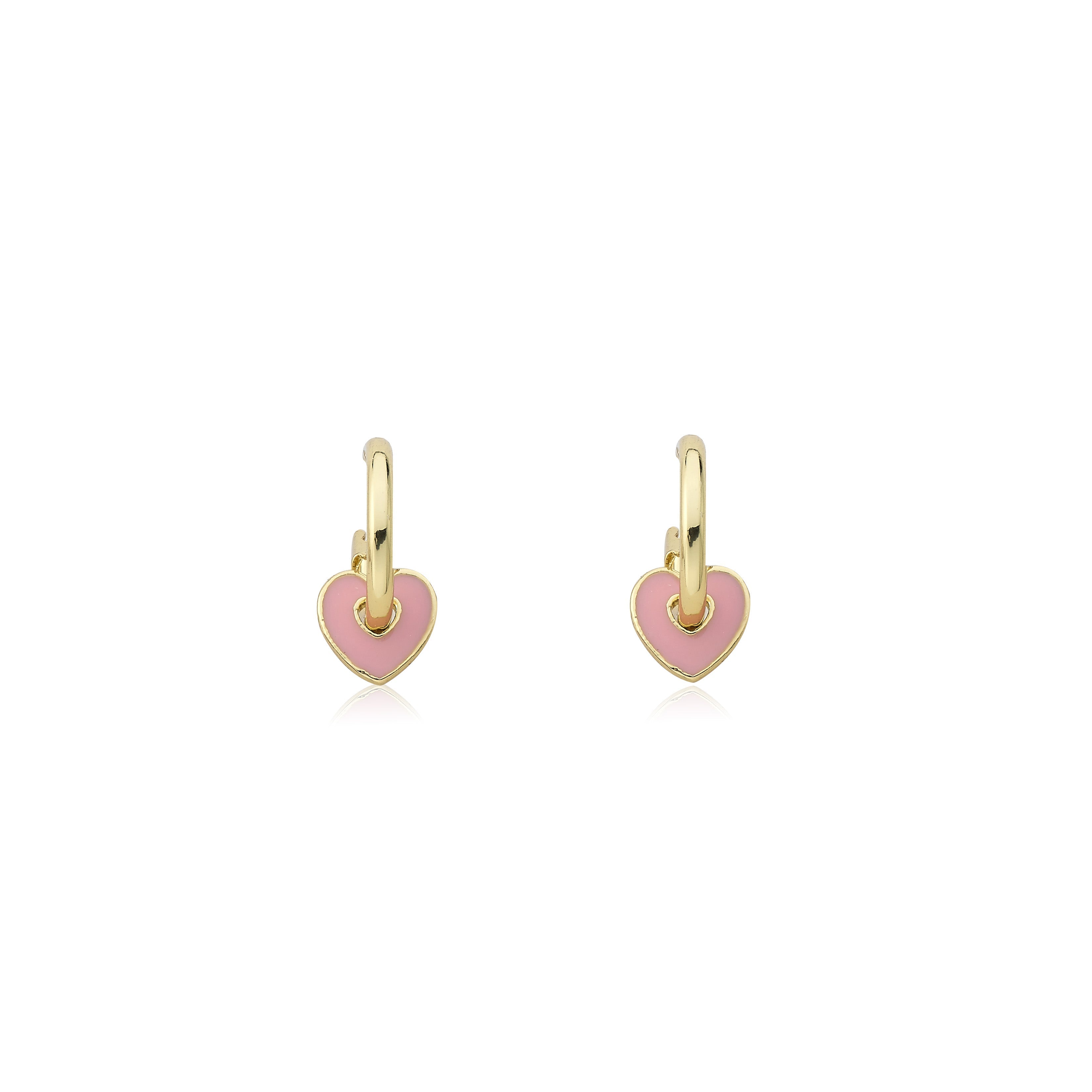 Heart Slide Hoop Earring