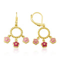 Enamel Flowers Dangle Earring