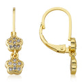 CZ Flower Dangle Earring