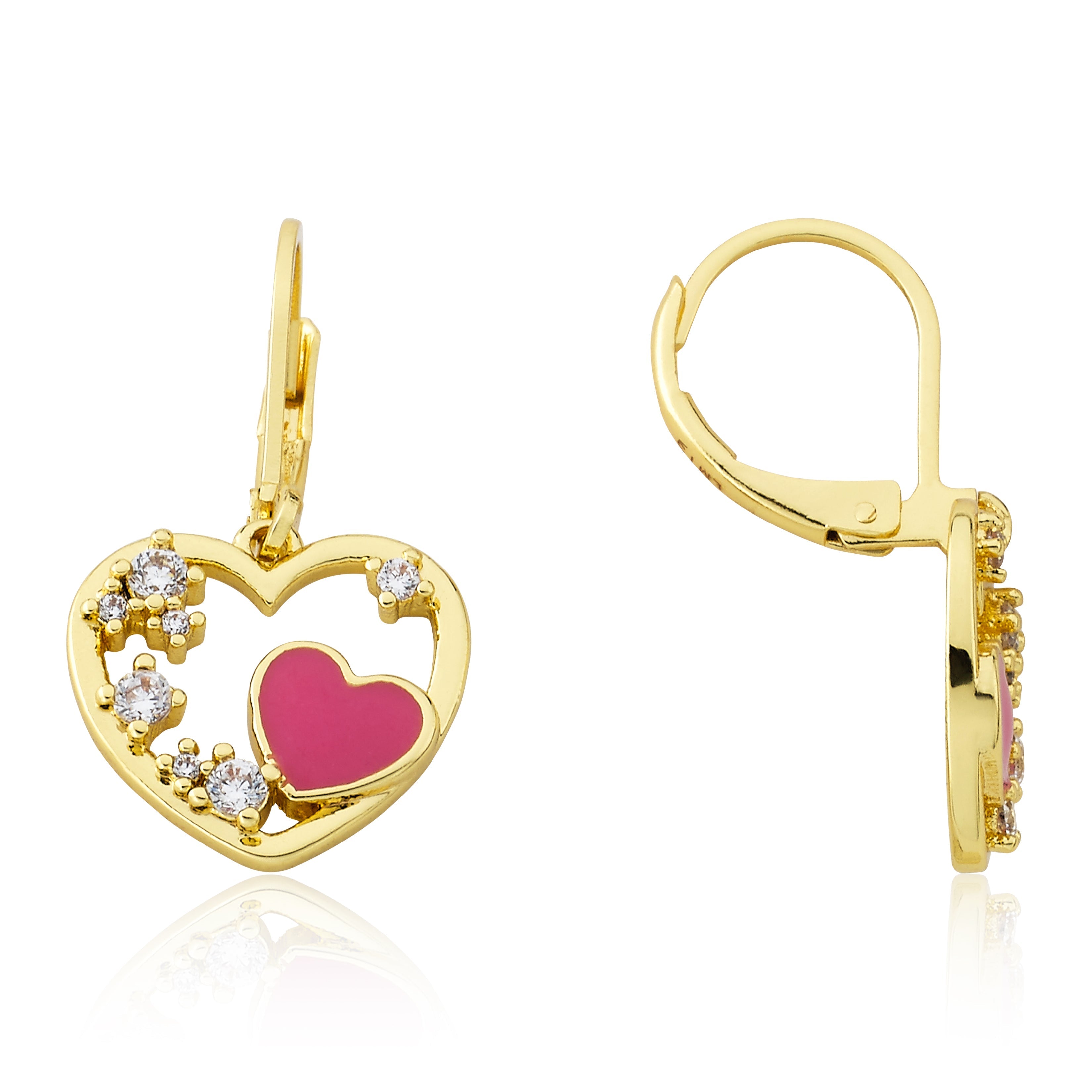 Heart Crystal Dangle Earring