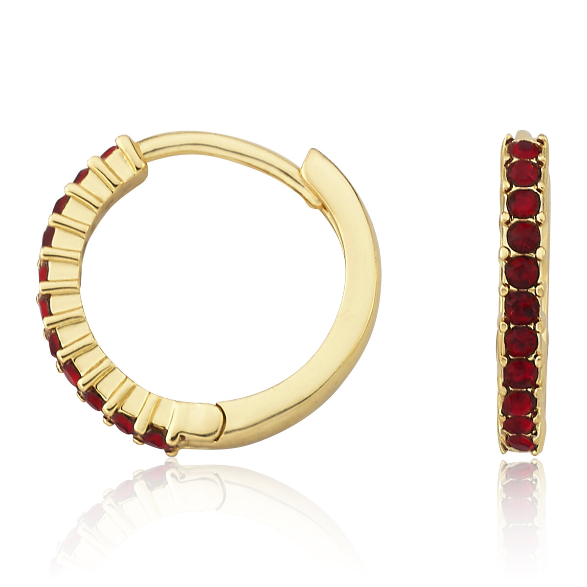 Medium Sized Crystal Huggy Earring