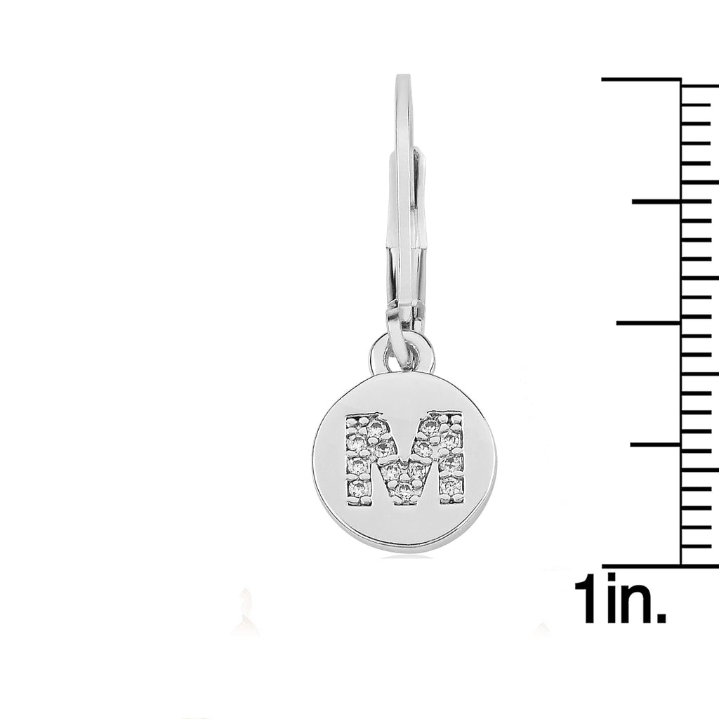 Classic! Initial Disc Leverback Earring