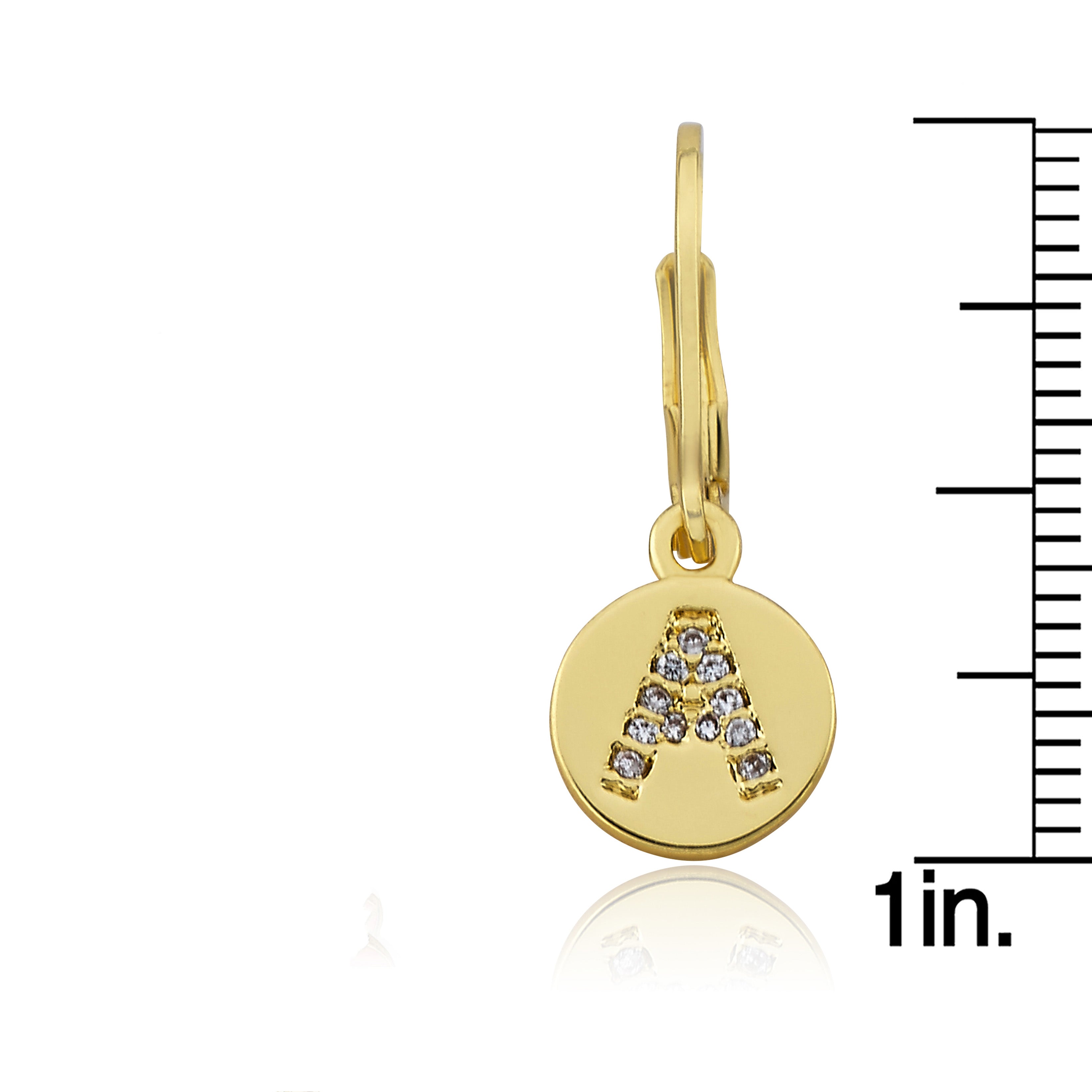 Classic! Initial Disc Leverback Earring