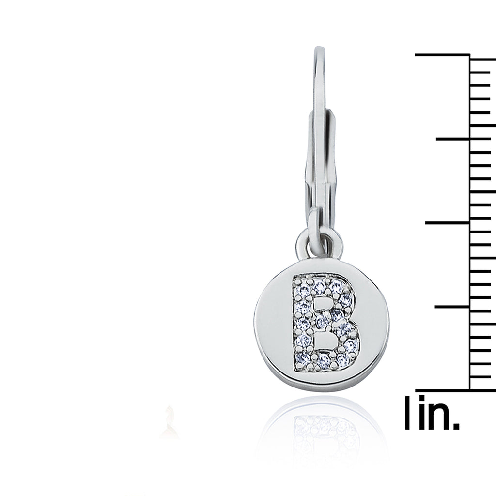 Classic! Initial Disc Leverback Earring