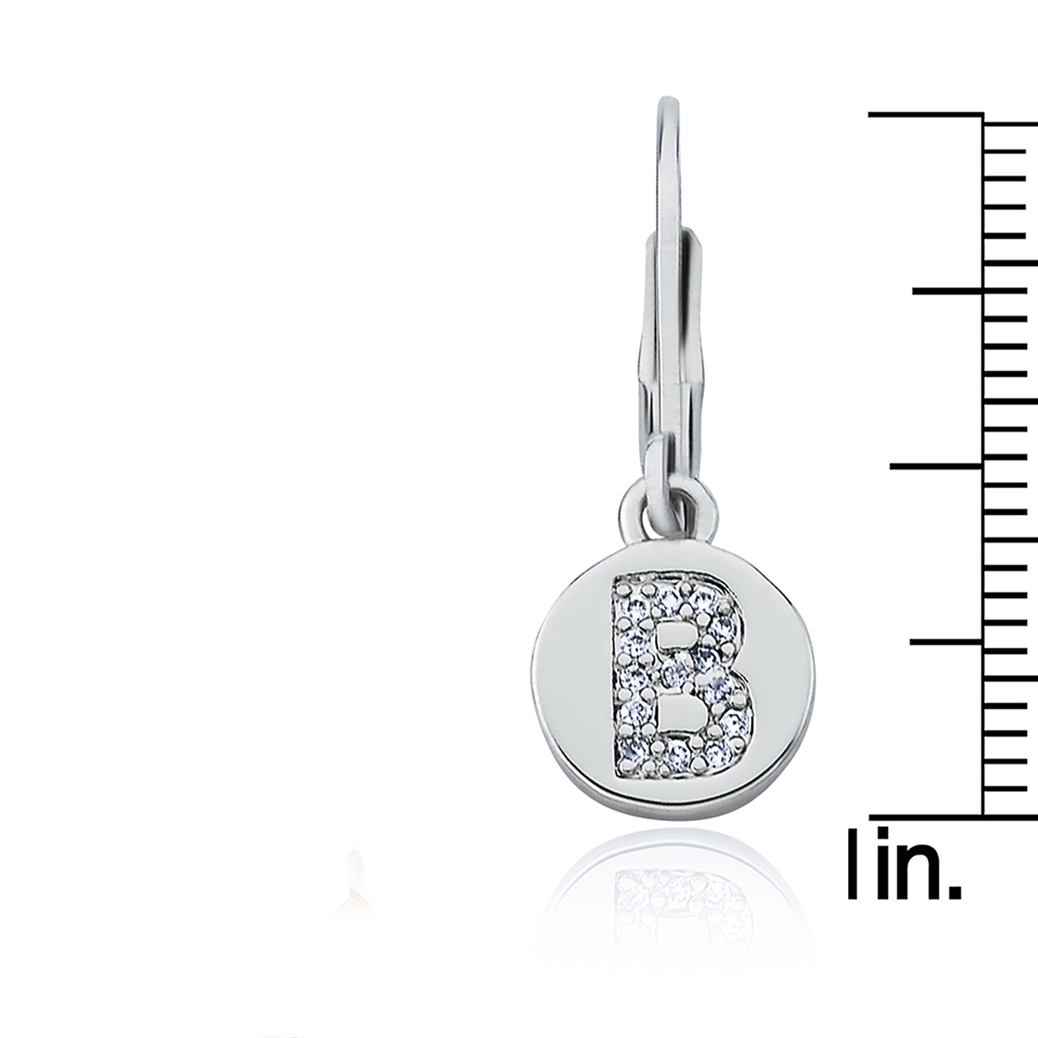 Classic! Initial Disc Leverback Earring
