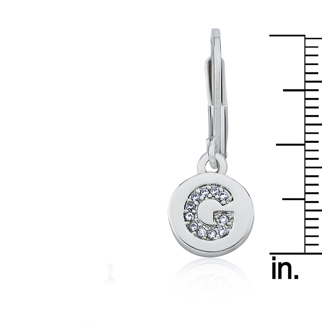 Classic! Initial Disc Leverback Earring