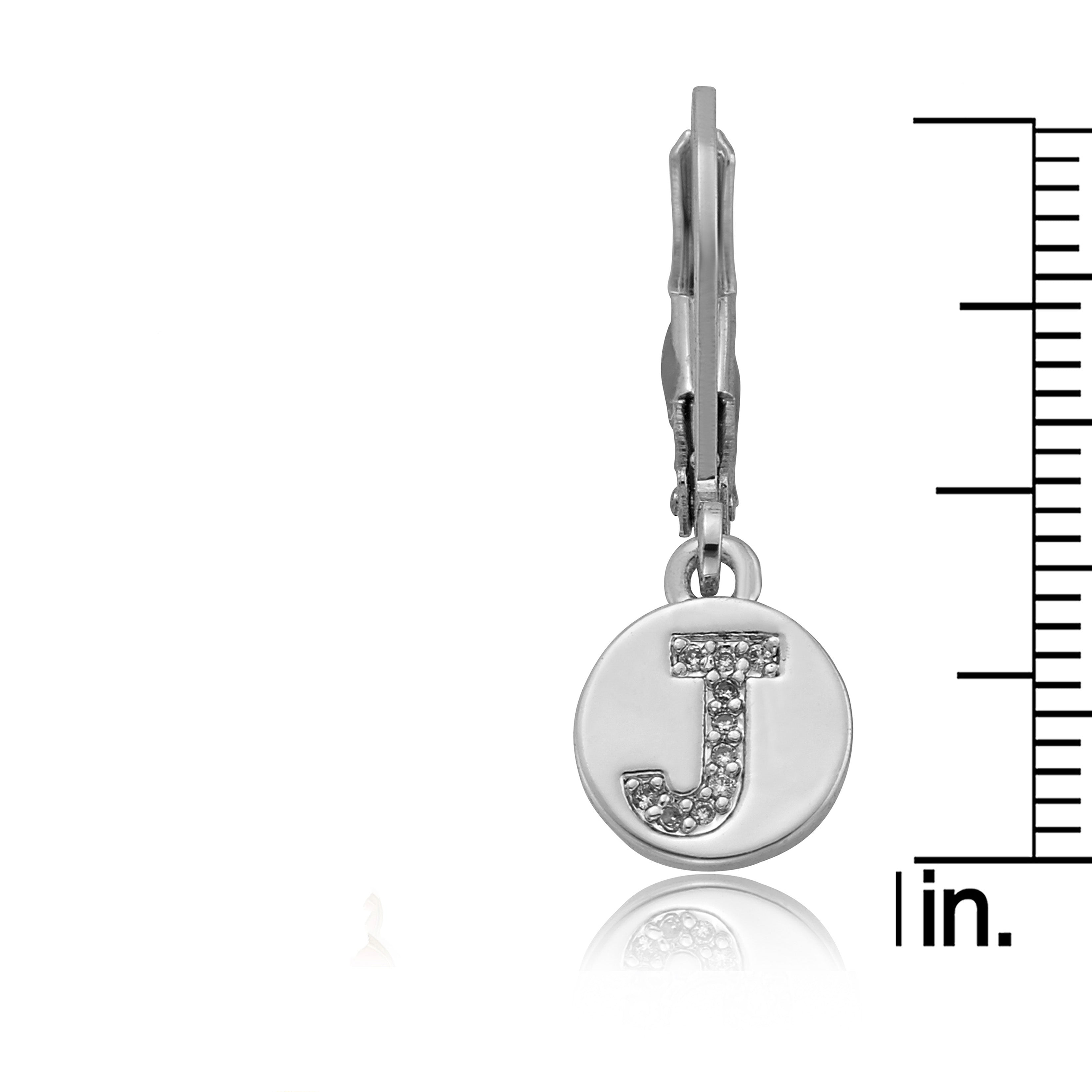 Classic! Initial Disc Leverback Earring