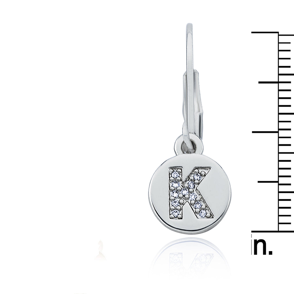 Classic! Initial Disc Leverback Earring