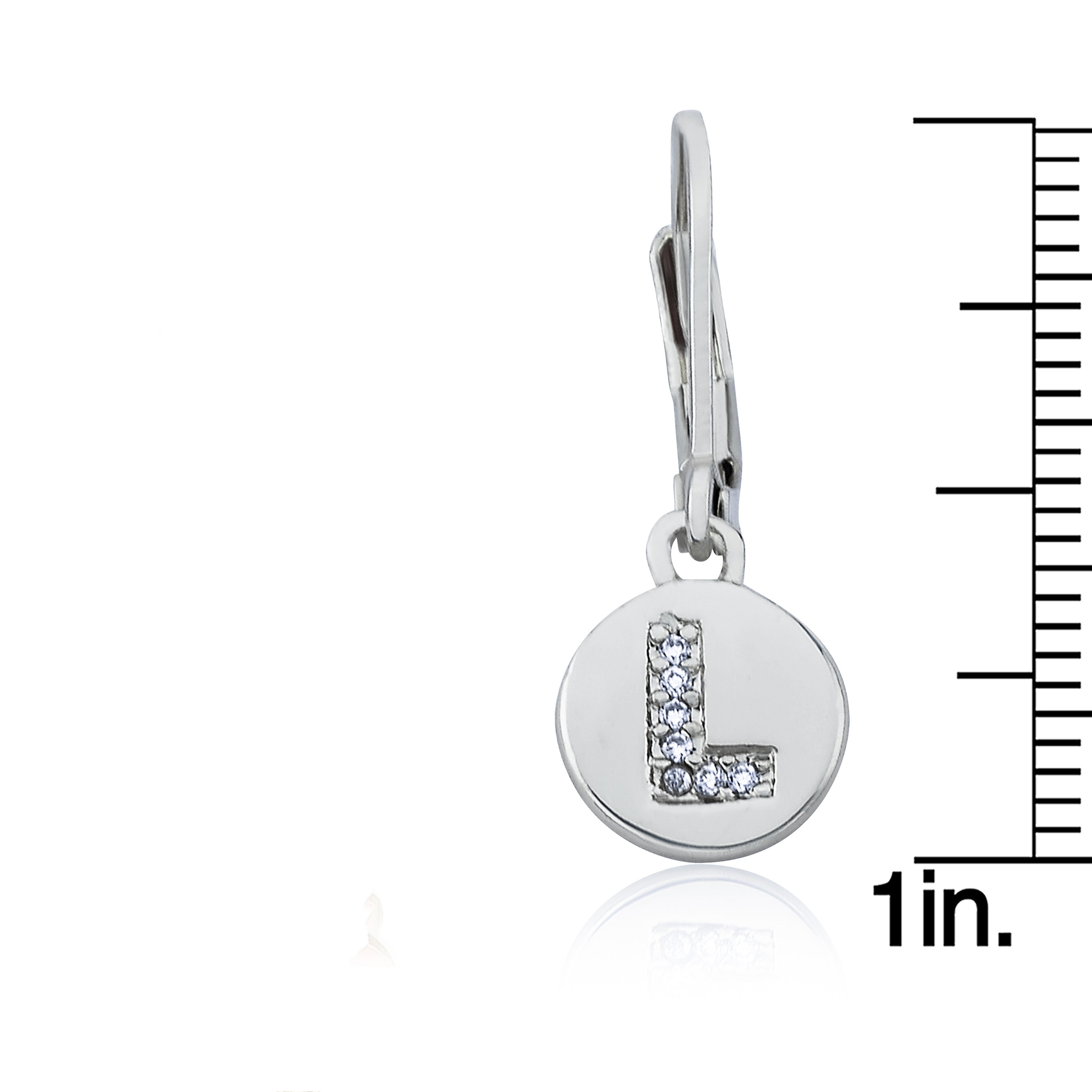 Classic! Initial Disc Leverback Earring