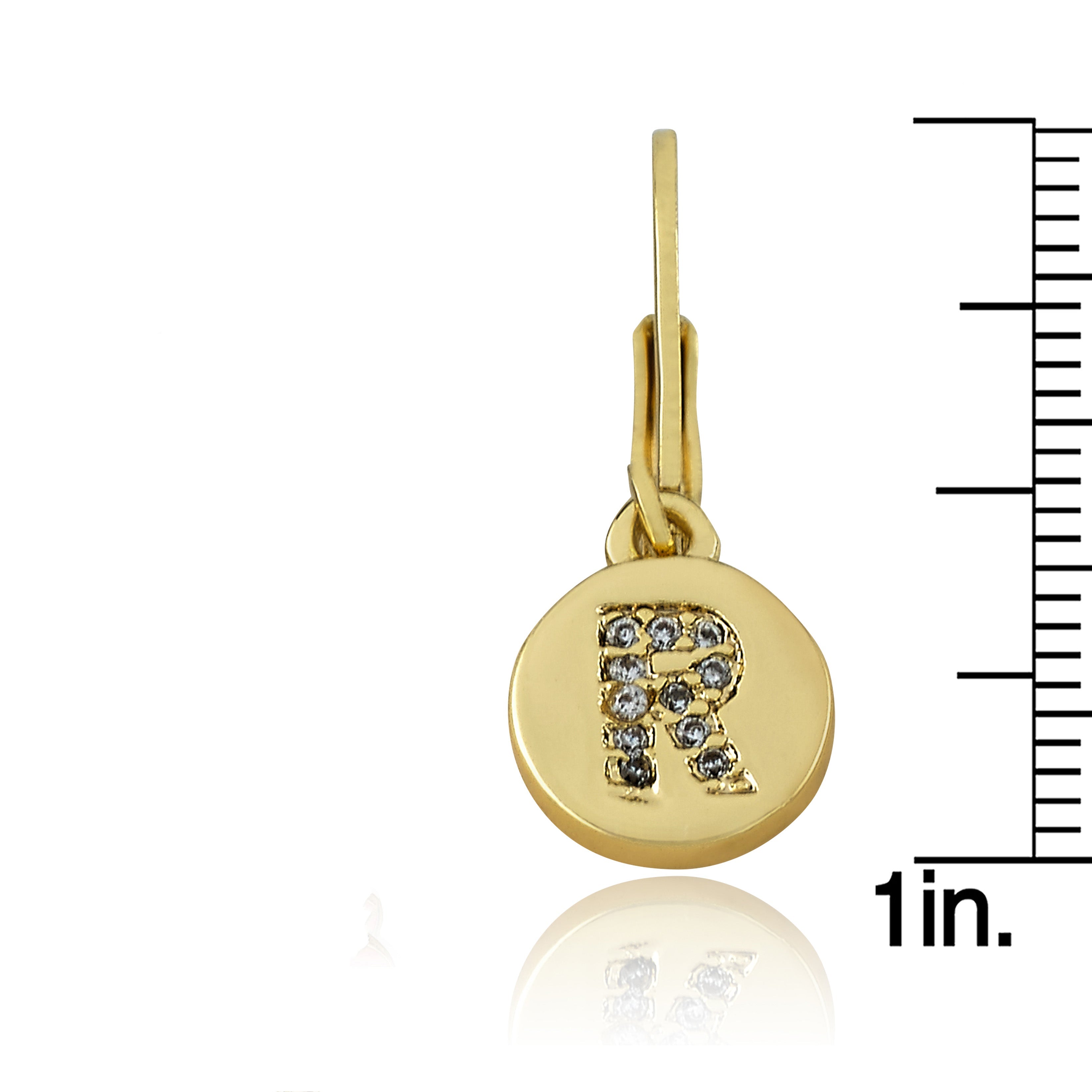 Classic! Initial Disc Leverback Earring