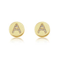 LMTS Classic! Initial Disc Stud Earring