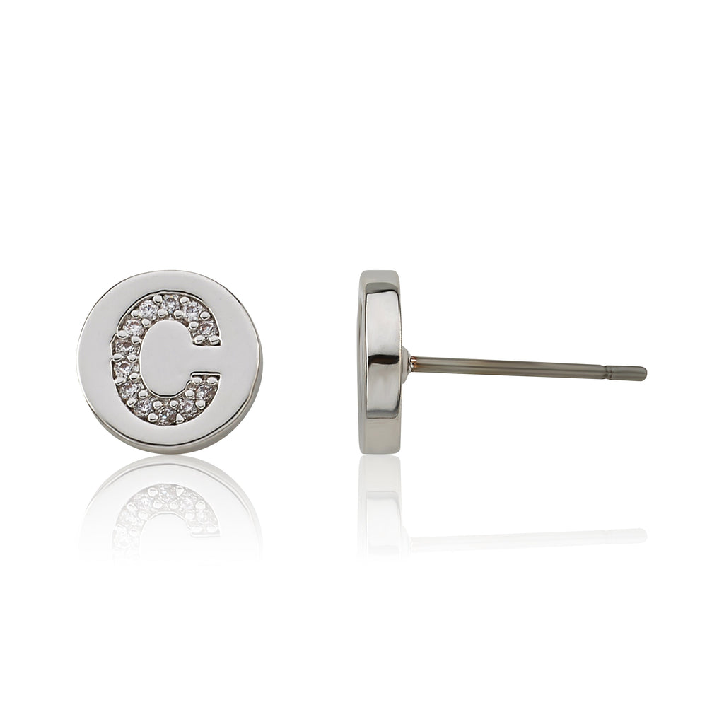LMTS Classic! Initial Disc Stud Earring