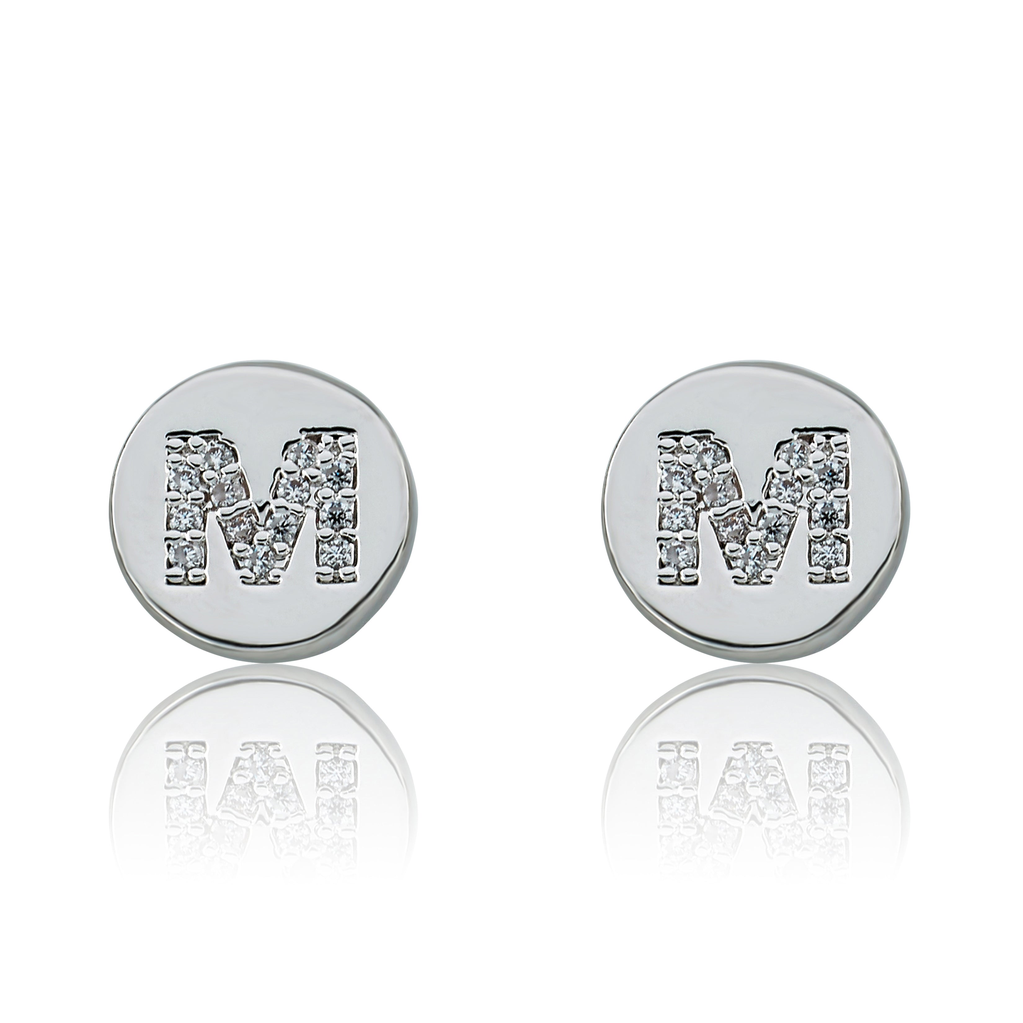 LMTS Classic! Initial Disc Stud Earring